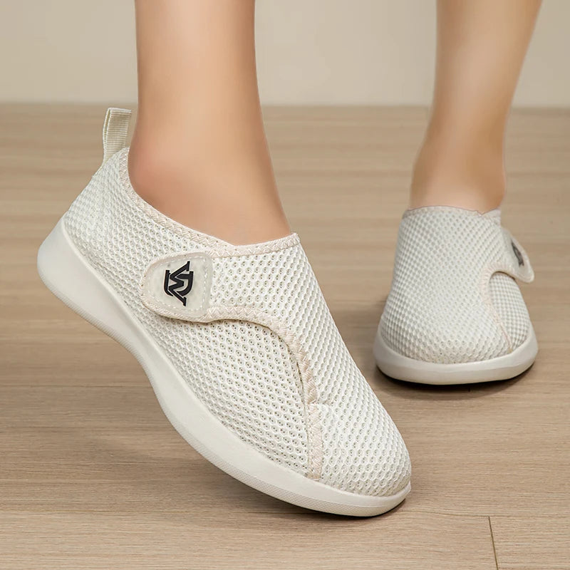 New Women Diabetic Edema Shoes Sneakers Women Extra Wide Soft-Sole Adjustable Strap Shoes Footwear Swollen Feet