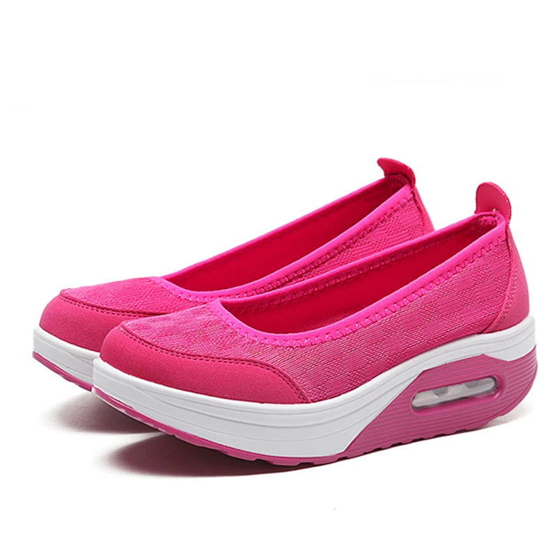 New Women Sneakers Flats Loafers Sweet Shallow Comfort Shoes Women Moccasins Slip-on Platform Ballet Ladies Vulcanized Shoes