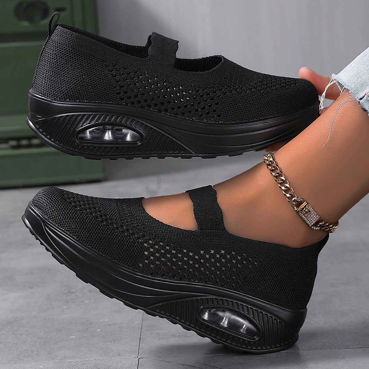 Fashion Woman Vulcanize Platform Casual Sneakers Women Flats Mesh Breathable Running Walking Shoes Chunky Sports