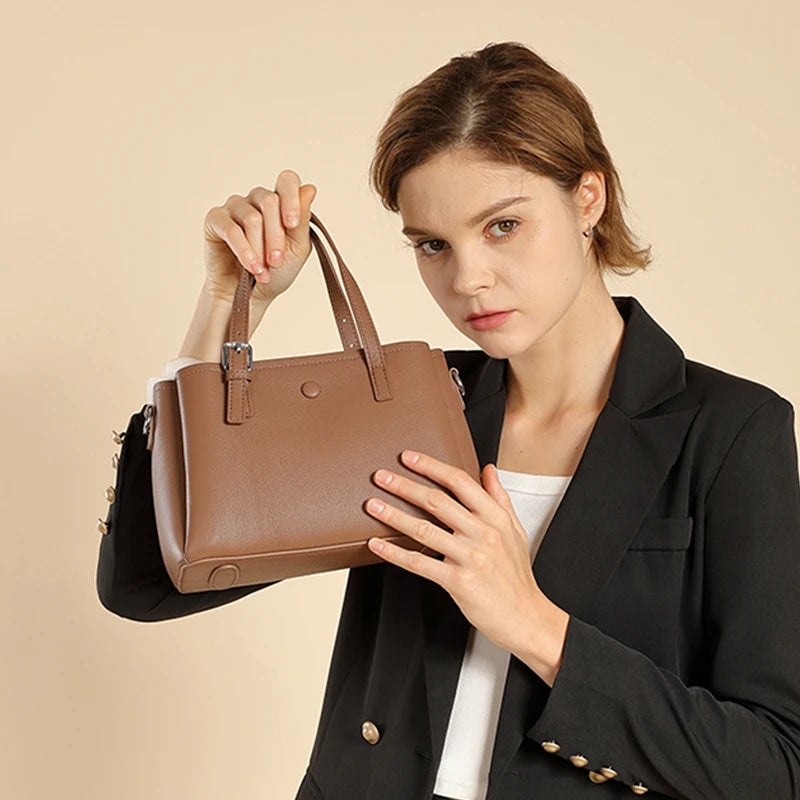 Bolsa de Couro Três Camadas
