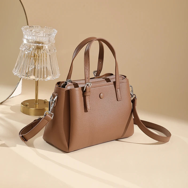 Bolsa de Couro Três Camadas