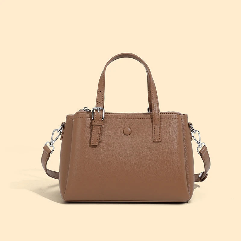 Bolsa de Couro Três Camadas