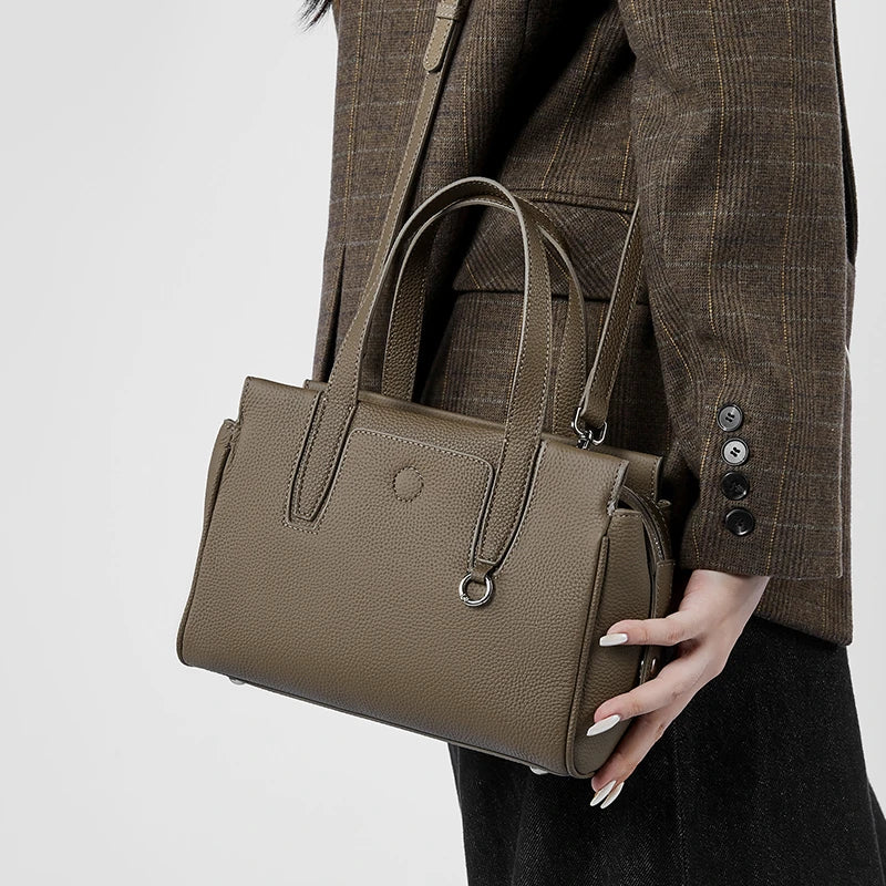 Bolsa de Couro  Satchel Lux