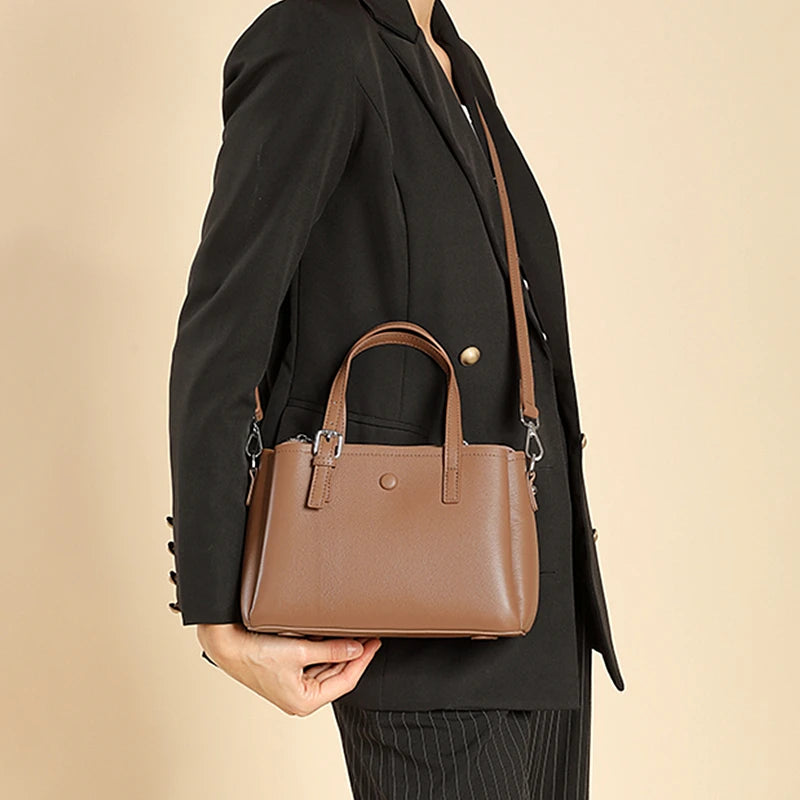 Bolsa de Couro Três Camadas
