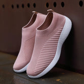 Women Flat Slip on White Shoes Woman Lightweight Sneakers Women Casual  Summer Autumn Walking Mesh Running Sports Shoes 2024